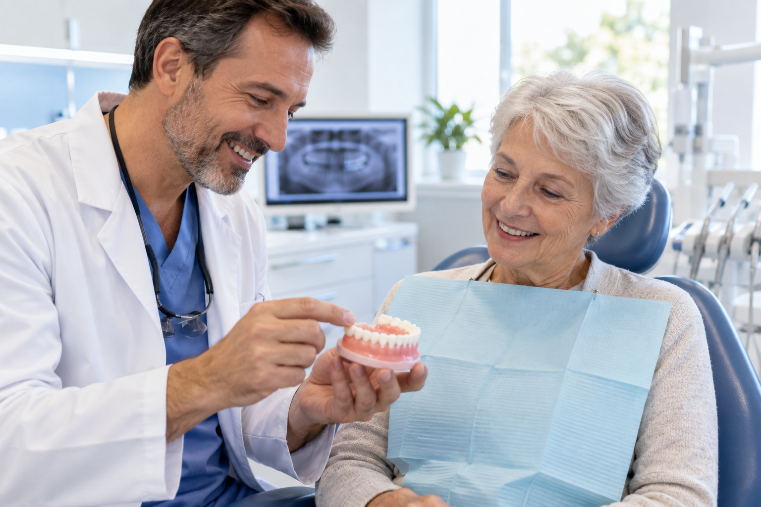 Imagem representativa de próteses dentárias